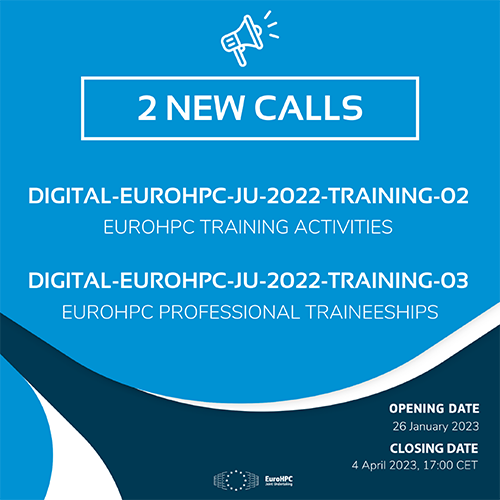 EuroHPC JU launches new calls to improve training in HPC