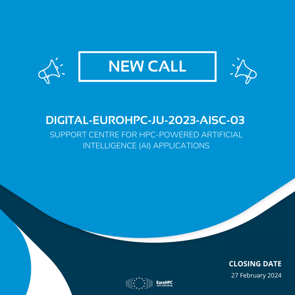 EuroHPC JU launches new Call to Support HPC-powered Artificial Intelligence (AI) Applications